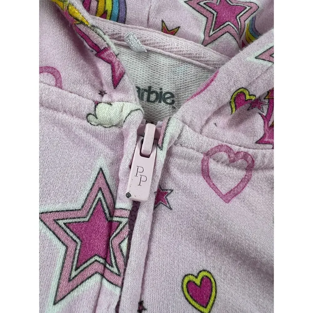 Posh Peanut Barbie Star Power Bamboo French Terry Jacket Zip Up Hoodie Size 3/4